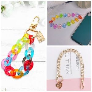 Rainbow & Gold Keychains